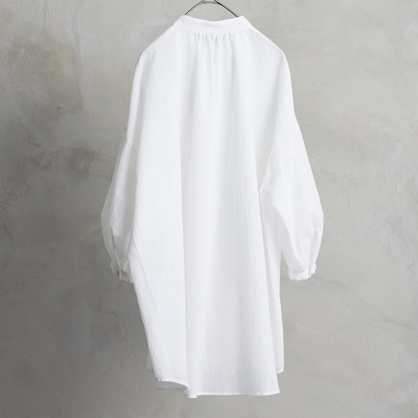 the last flower of the afternoon　透明な午後　 Flare blouse  White　送料無料