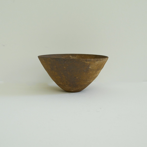 二階堂明弘 錆器高付碗 Φ11.5cm H7cm