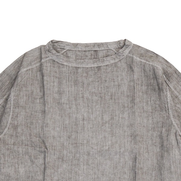 MITTAN ｜ 大麻長袖プルオーバー 高密度 (SH-159B) ｜ 松煙（ベンガラ染）