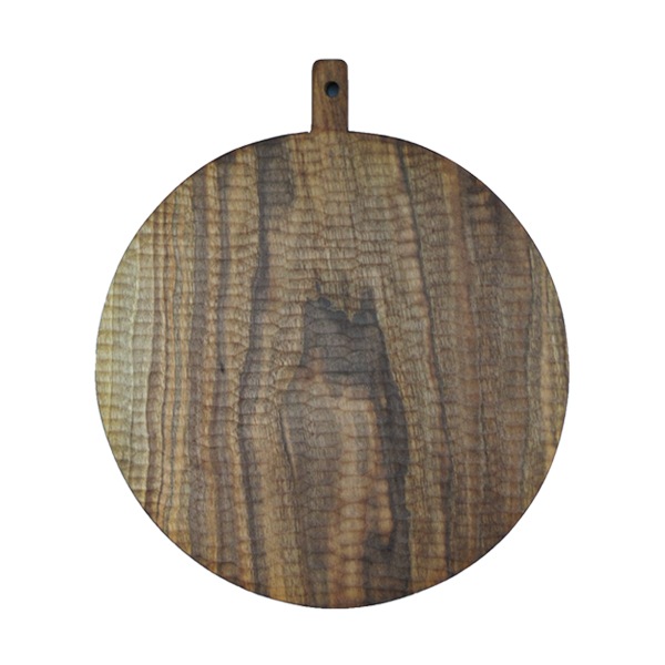 小沢賢一　くるみの木のカッティングボード　丸型　彫あり　Φ25cm　KM37