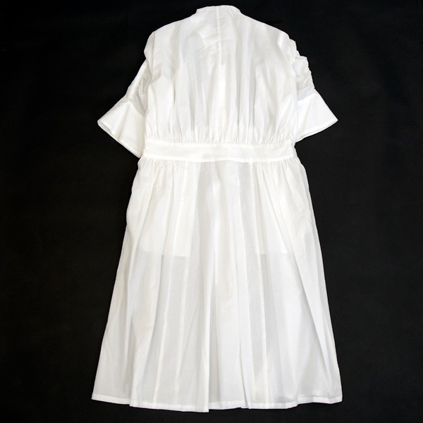 the last flower of the afternoon　透明な午後　 Bubble sleeve dress  White　送料無料