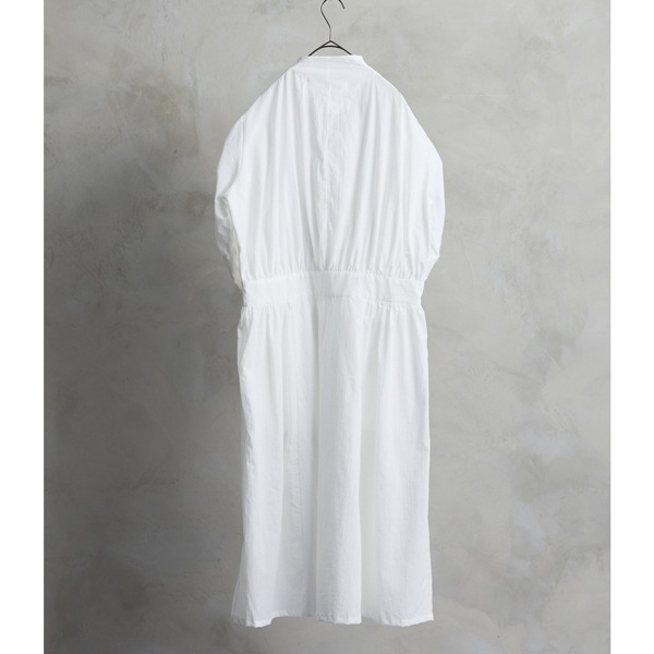 the last flower of the afternoon　透明な午後　 Bubble sleeve dress  White　送料無料