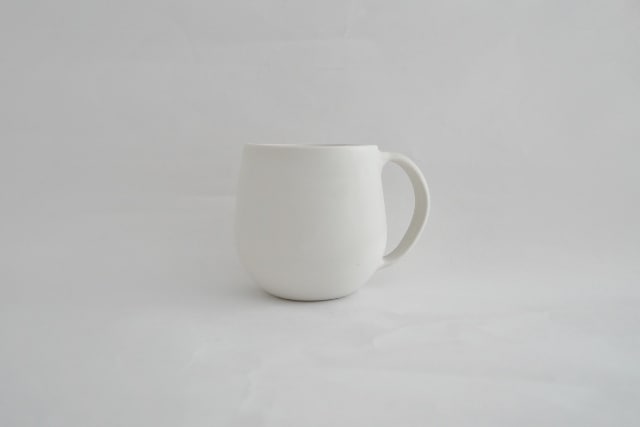 馬場勝文　白磁マットマグカップ