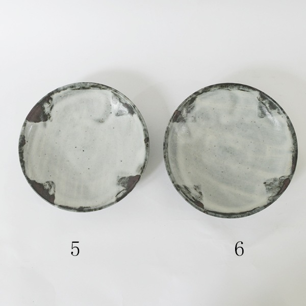 小野哲平 鉄化粧クロス6寸皿 各種 Φ19cm