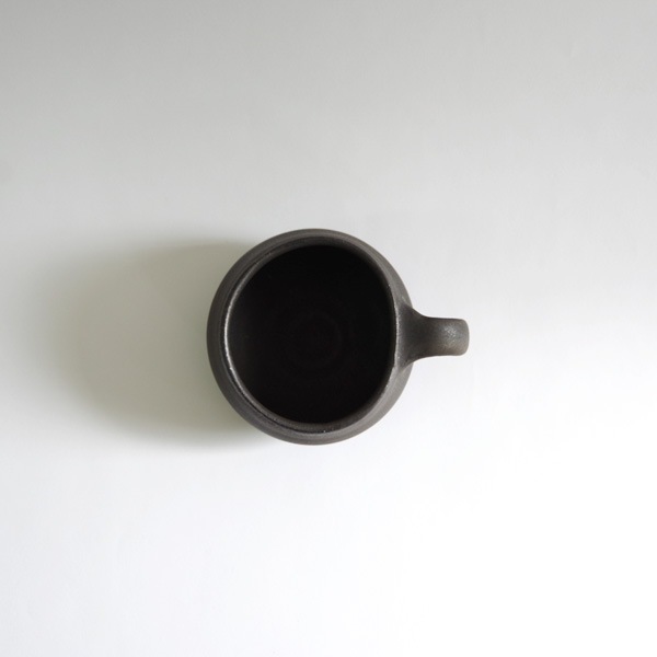 馬場勝文　黒釉BHスープマグ　小