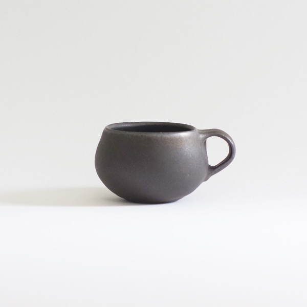 馬場勝文　黒釉BHスープマグ　小