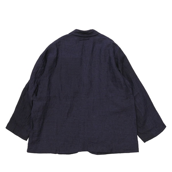 GUPTIHA ｜ TEORI 40Linen ｜ blanket stitch Jacket　D.Navy　