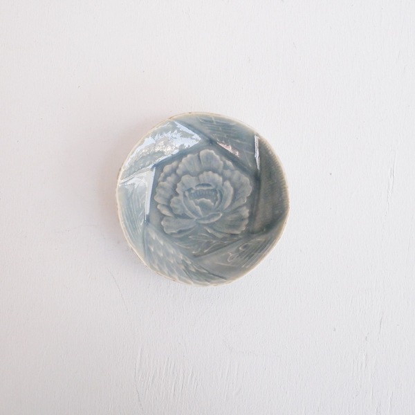 斉藤幸代　豆皿　うすルリ　Φ10ｃｍ