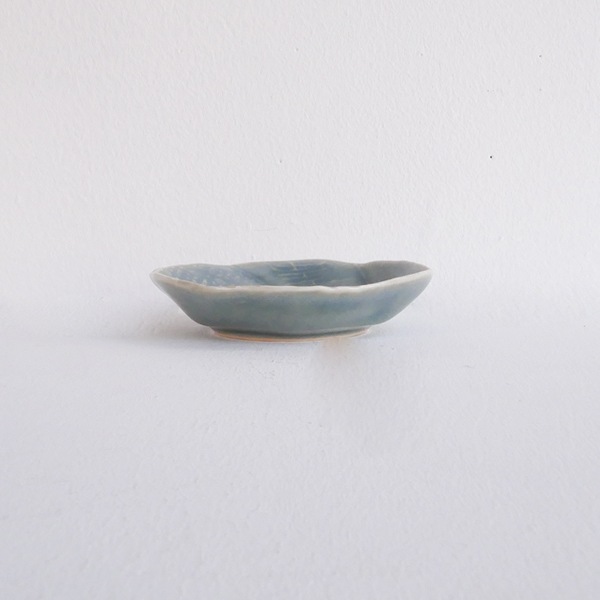 斉藤幸代　豆皿　うすルリ　Φ10ｃｍ