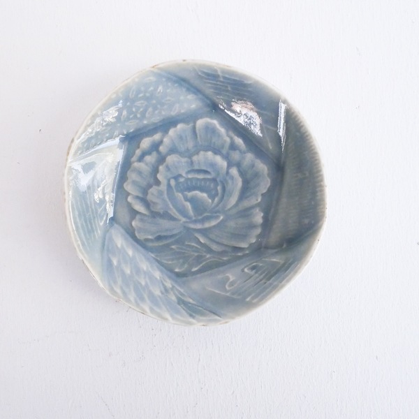 斉藤幸代　豆皿　うすルリ　Φ10ｃｍ