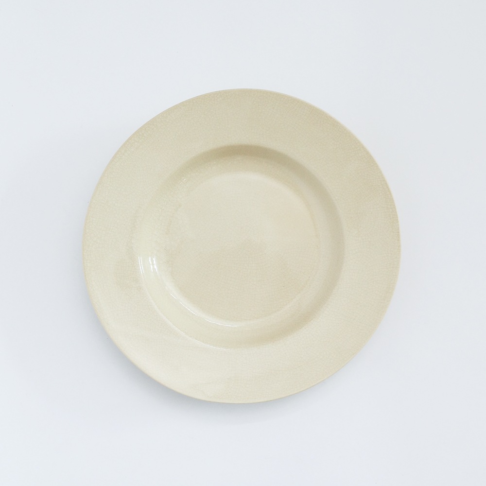 田中直純　貫入ラウンドリムプレートL Φ27.5cm　