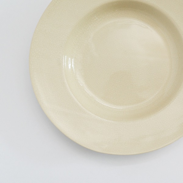 田中直純　貫入ラウンドリムプレートL Φ27.5cm　