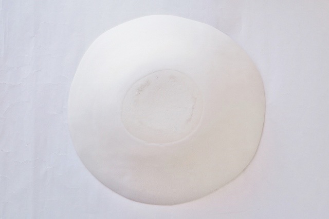 馬場勝文　白磁マットたたら大鉢