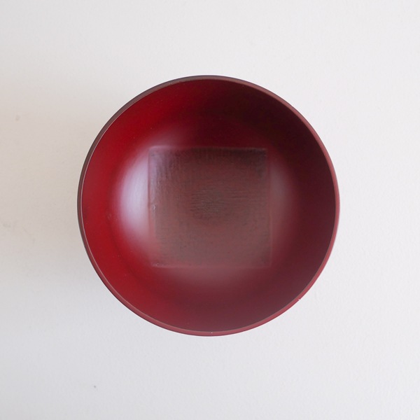 会津塗　布汁椀5寸　朱　Φ15ｃｍ　