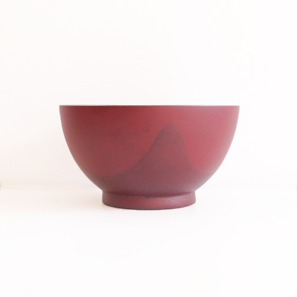 会津塗　布汁椀5寸　朱　Φ15ｃｍ　