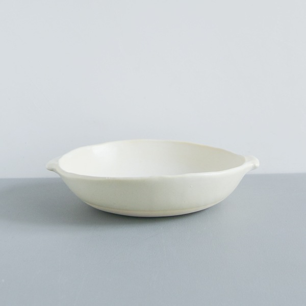 馬場勝文 耐熱グラタン皿 　白・ 丸 ・中