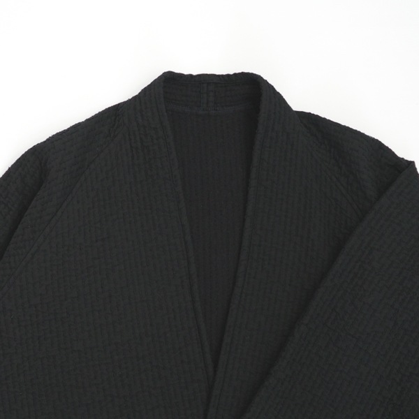 MITTAN　中わた刺し子織羽織コート　黒　送料無料