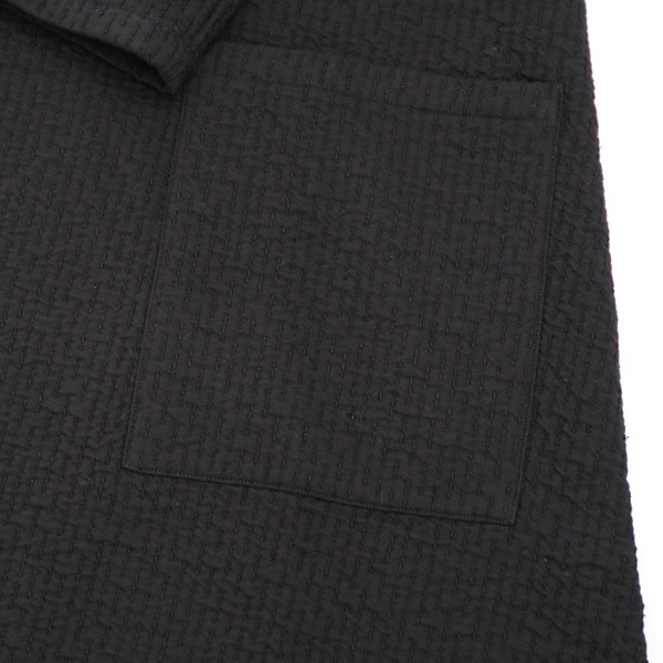 MITTAN　中わた刺し子織羽織コート　黒　送料無料