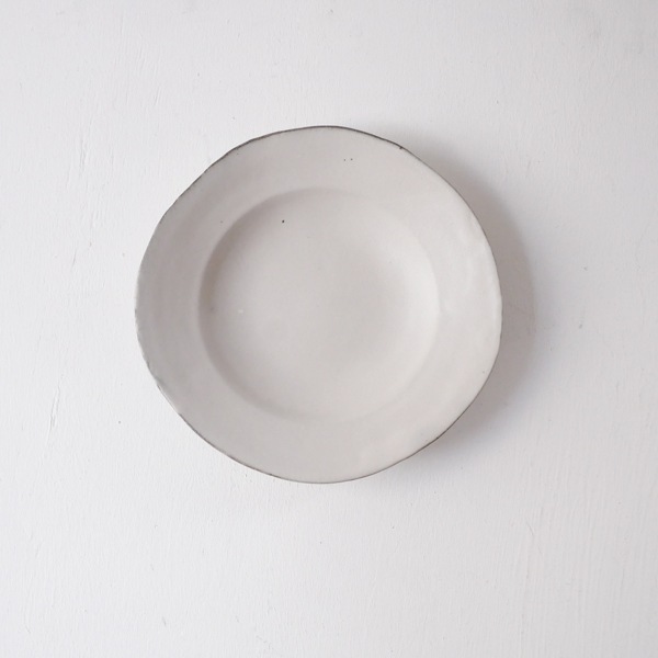 馬場勝文　土マットリム深6.5寸鉢　Φ19ｃｍ