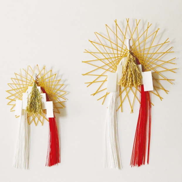 お正月飾り 水引リース 大 Color：ナチュラル W36×L58cm