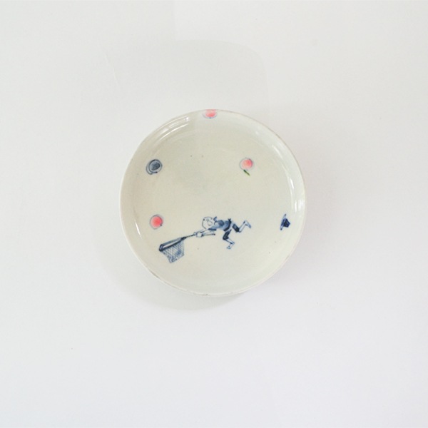 日高直子　4寸銘々皿 桃ころりん　B　Φ12.5cm