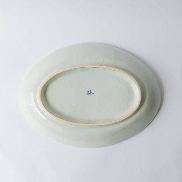大井寛史・萌子　色絵　更紗オーバル　17cm×24cm　