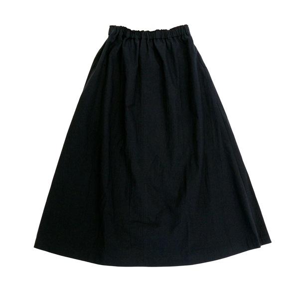 the last flower of the afternoon　拡がる詩  Flare skirt  Black　送料無料