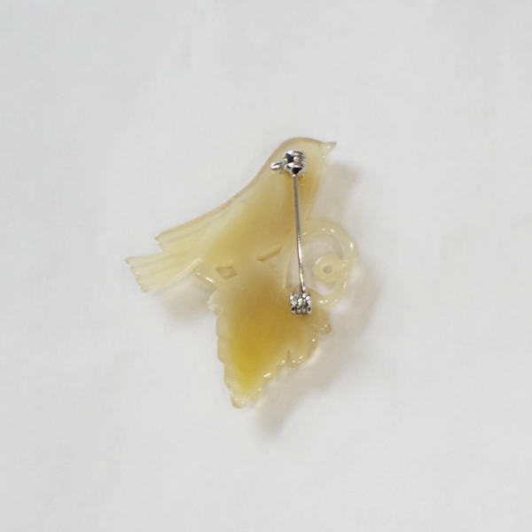 BISOU  ことりとブドウ　ブローチ