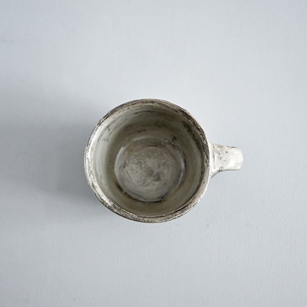 馬場勝文　刷毛目持ち手の大きなマグ（低）Model・B