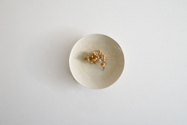 田中大喜　灰釉小皿　Φ12ｃｍ