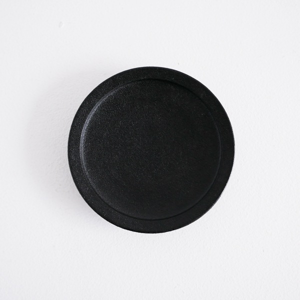 ふじい製作所　小皿　リム　黒　Φ10.5ｃｍ