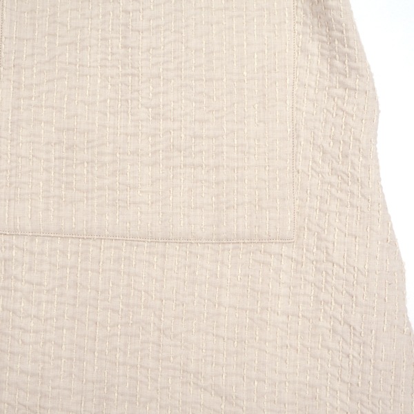 MITTAN　中わた刺し子織羽織コート　生成　送料無料