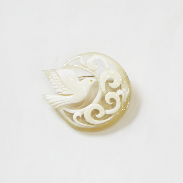 BISOU  月と小鳥と　ブローチ