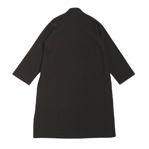 MITTAN　中わた刺し子織羽織コート　黒茶　送料無料