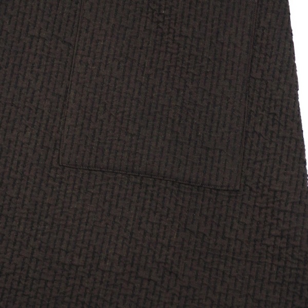 MITTAN　中わた刺し子織羽織コート　黒茶　送料無料