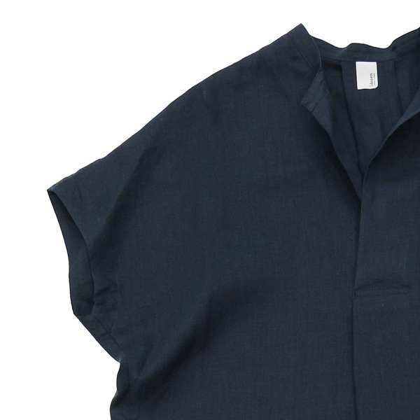 1dozen(イチダース）｜リネンロングシャツ（710139）｜  Navy（ネイビー）
