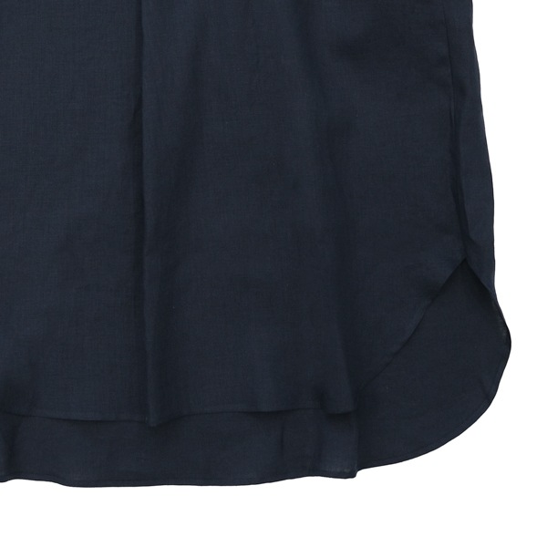 1dozen(イチダース）｜リネンロングシャツ（710139）｜  Navy（ネイビー）