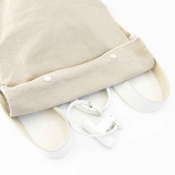 JINMON　｜CLIP Backpack medium｜ White（linen）