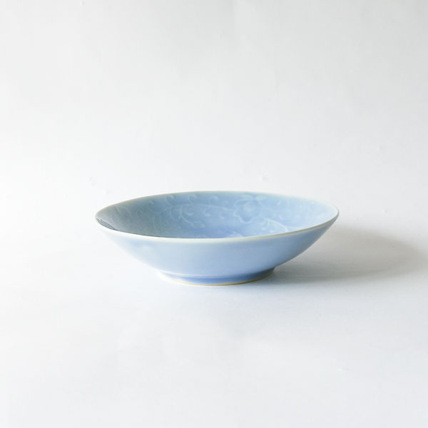 稲村真耶　湖水釉ガーデン６寸鉢　Φ18cm