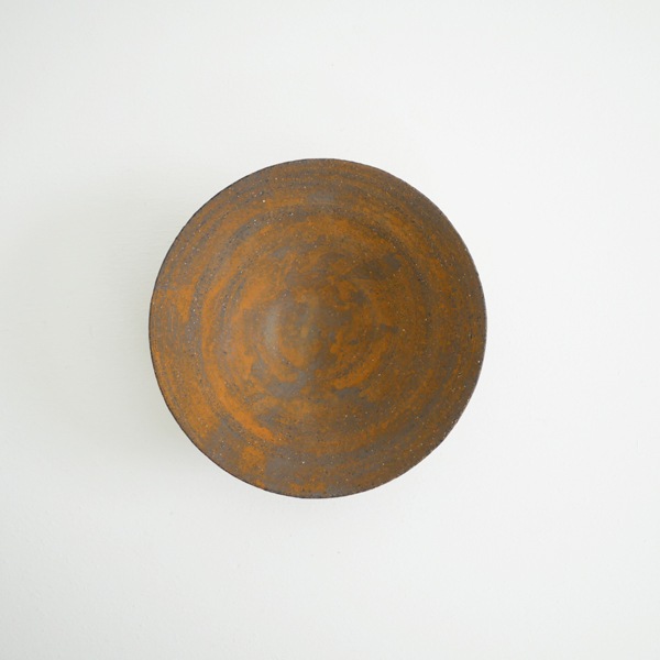 二階堂明弘　やきしめ小鉢　赤　Φ16ｃｍ　Ｈ5ｃｍ