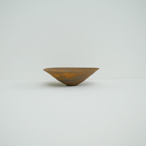 二階堂明弘　やきしめ小鉢　赤　Φ16ｃｍ　Ｈ5ｃｍ