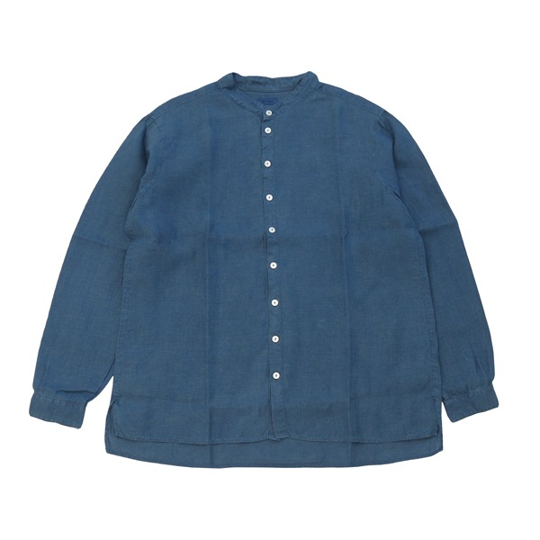 MITTAN　SH-132C　大麻シャツ（草木染）　藍×胡桃　送料無料　