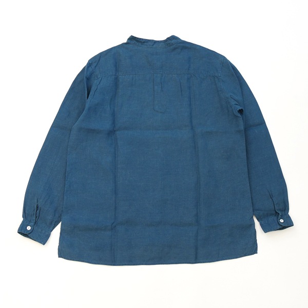 MITTAN　SH-132C　大麻シャツ（草木染）　藍×胡桃　送料無料　