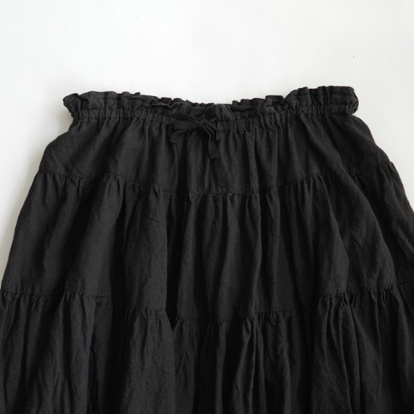 美品　hallelujah ハレルヤ　ティアード黒ロングスカート HALLELUJAH ハレルヤ ティアードスカート Black 送料無料