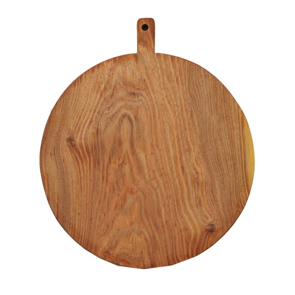 小沢賢一　くるみの木のカッティングボード　丸型　彫あり　Φ25cm　KM17