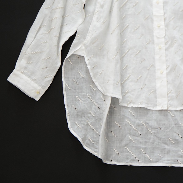 kijinokanosei シャツ　“斜陽-shayou-”　White　送料無料