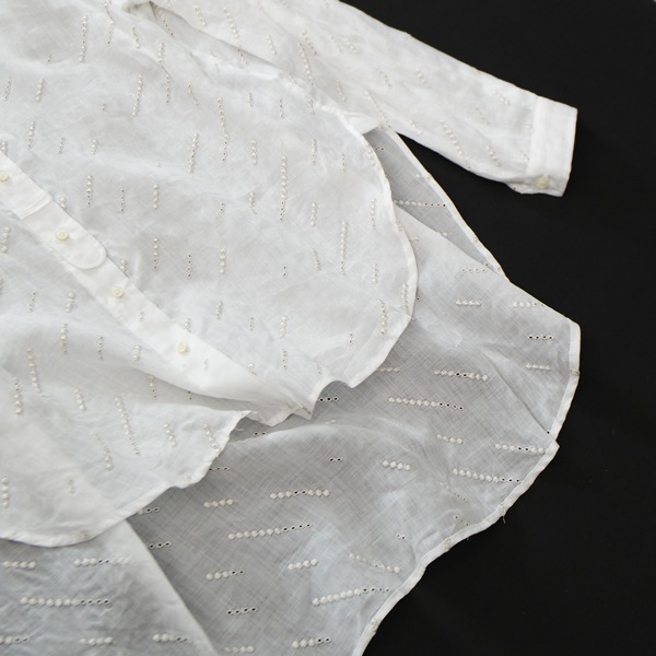 kijinokanosei シャツ　“斜陽-shayou-”　White　送料無料