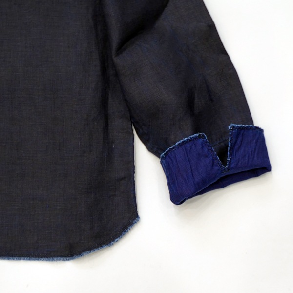 MITTAN ｜ やわらか大麻ジャケット(JK-85 ) ｜ 墨×インディゴ