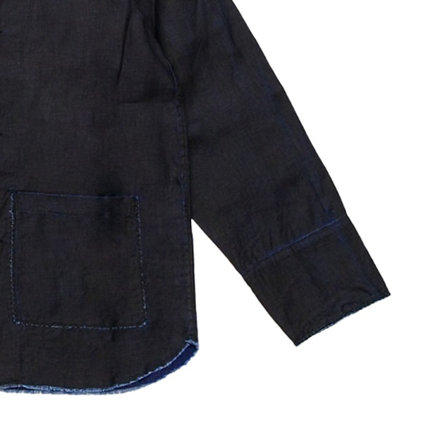 MITTAN ｜ やわらか大麻ジャケット(JK-85 ) ｜ 墨×インディゴ