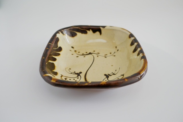 小野哲平　クロス角皿　大皿 小野哲平 クロス角皿 20×20cm